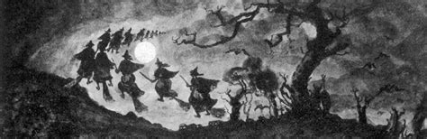 Witch riding moon